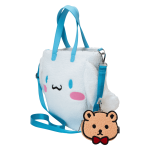 Sanrio Cinnamoroll Cosplay Sherpa Tote Crossbody Bag With Coin Bag