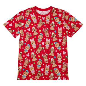 Mickey & Friends Gingerbread Cookie All-Over Print Unisex Tee&nbsp;